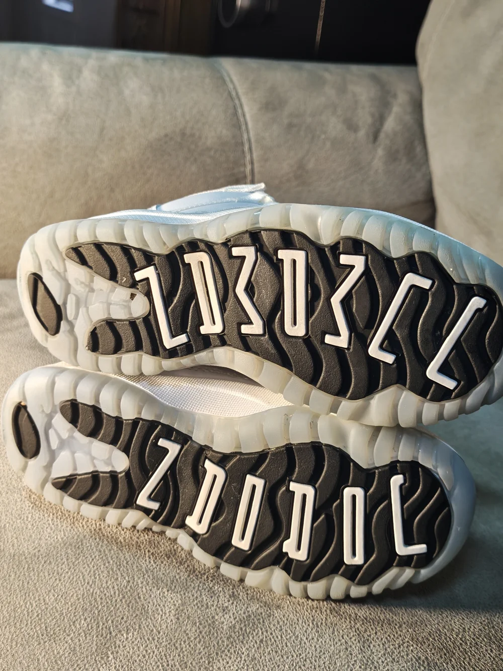 Jordan Kids White and Light Gray Low-Top Sneakers